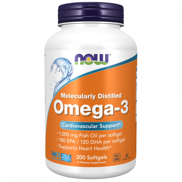 NOW Omega-3, 200 капс