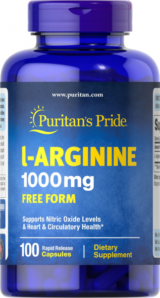 Puritan's Pride L-Arginine 1000 мг, 100 капс