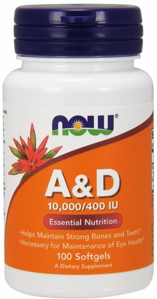 NOW - Vitamin A & D / 10,000 IU & 400 IU, 100 капс