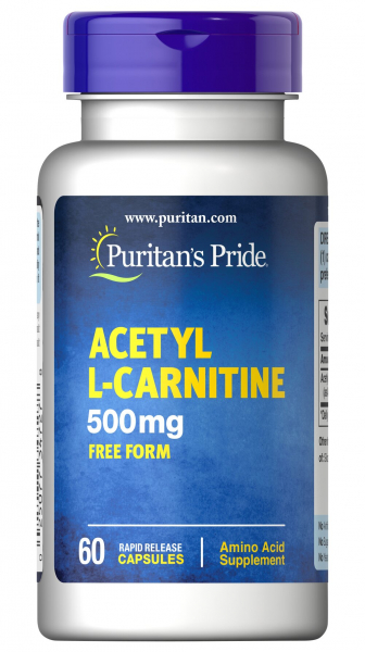 Puritan's Pride Acetyl L-Carnitine 500 мг, 60 капс