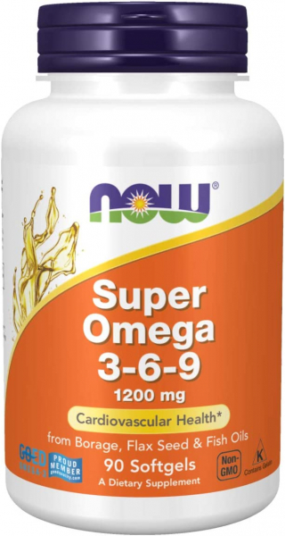 NOW Super Omega 3-6-9, 100 капс