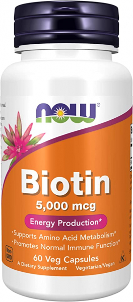 NOW Biotin 5000, 60 капс