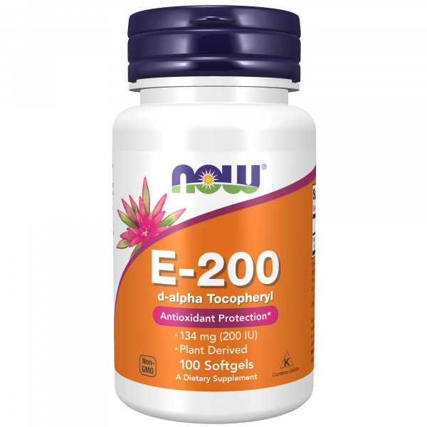 NOW Vitamin E-200, 100 капс