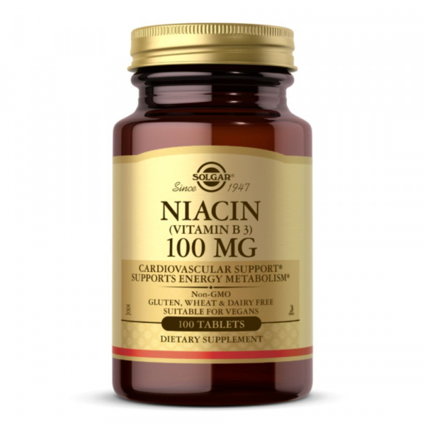 Solgar Vitamin B-3 Niacin 100 мг, 100 таб