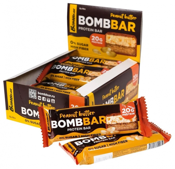 BombBar Protein Bar, 70 г