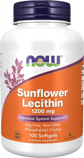 NOW Sunflower Lecithin, 100 капс