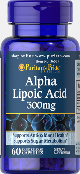 Puritan's Pride Alpha Lipoic Acid 300 мг, 60 капс