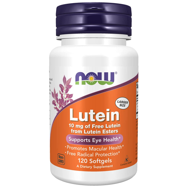 NOW Lutein 10 мг, 120 капс