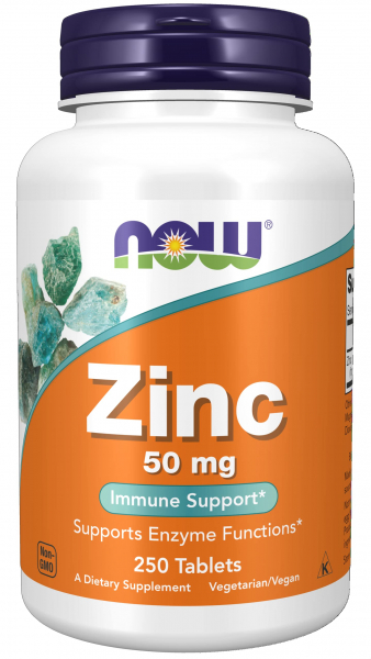 NOW Zinc 50 мг, 250 таб