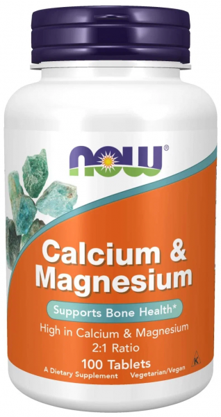 NOW Calcium & Magnesium, 100 таб