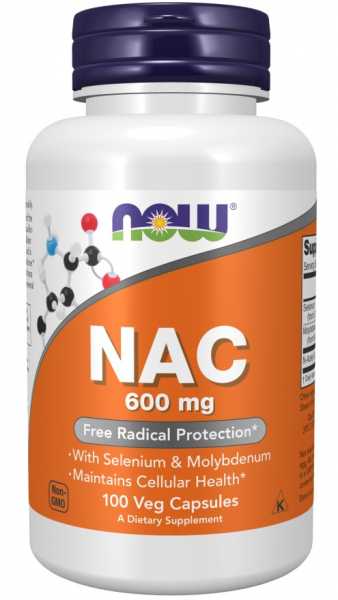 NOW NAC 600 мг, 100 капс