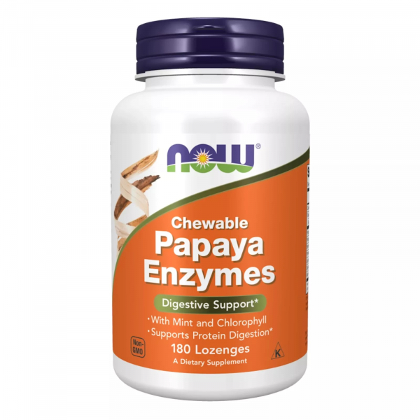 NOW Papaya Enzymes, 180 пастилок