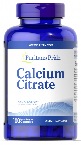 Puritan's Pride Calcium Citrate, 100 капс
