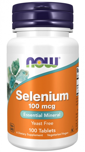 NOW Selenium 100 мкг, 100 таб