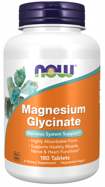 NOW Magnesium Glycinate, 180 таб