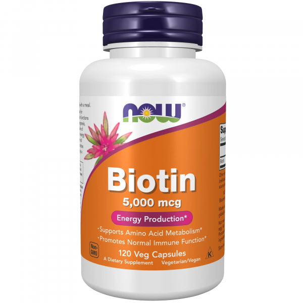 NOW Biotin 5000, 120 капс