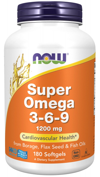 NOW Super Omega 3-6-9, 180 капс