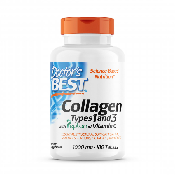 Doctor's Best Collagen Types 1 & 3 with Peptan 1000 мг, 180 таб