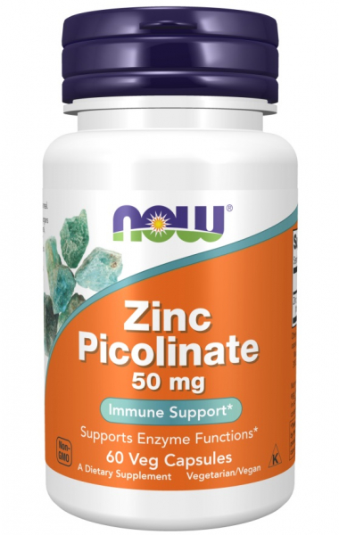 NOW Zinc Picolinate 50 мг, 60 капc