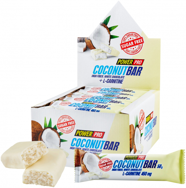 Power Pro Coconut Bar + L-Carnitine, 50 г