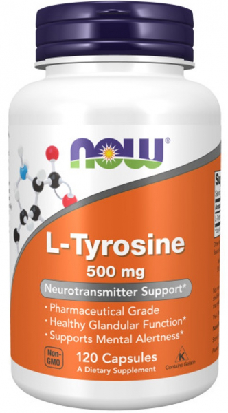 NOW L-Tyrosine 500 мг, 120 капс