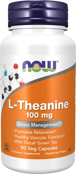 NOW L-Theanine 100 мг, 90 капс
