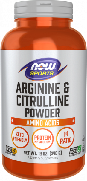 NOW Arginine & Citrulline, 12 oz