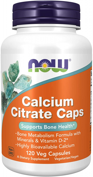 NOW Calcium Citrate, 120 капс