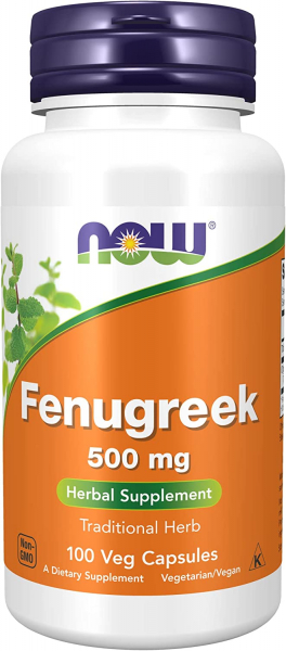 NOW Fenugreek 500 мг, 100 капс