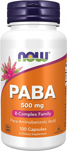 NOW PABA 500 мг, 100 капс