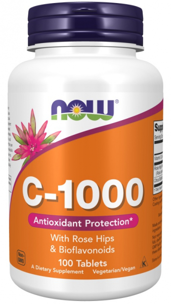 NOW Vitamin C 1000 мг, 100 таб