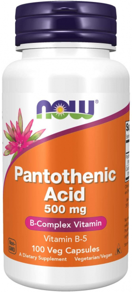 NOW Pantothenic Acid 500 мг, 100 капс