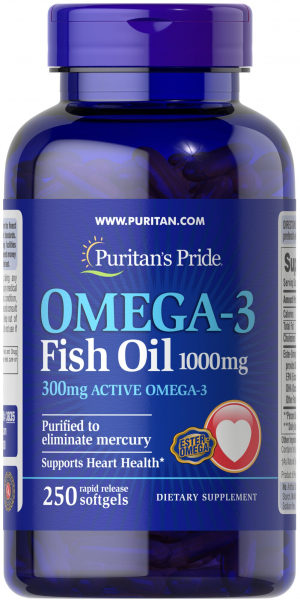 Puritan's Pride Omega-3, 250 капс