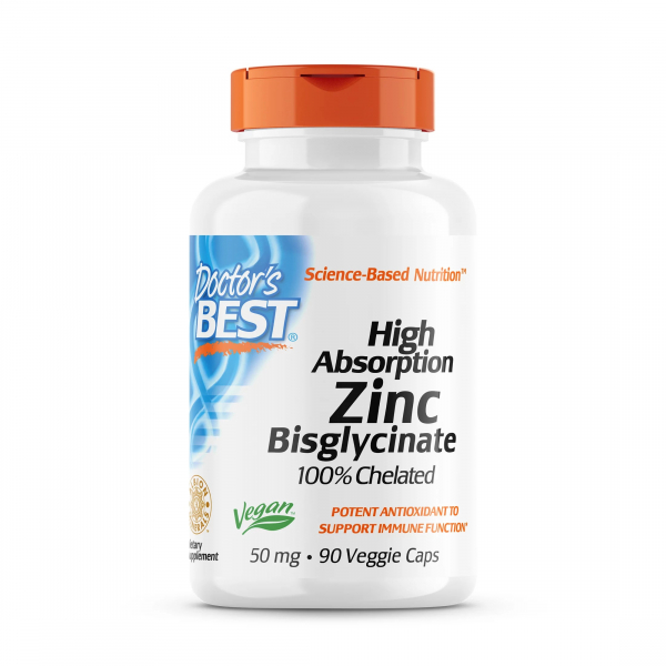 Doctor's Best Zinc Bisglycinate Chelated, 90 капс