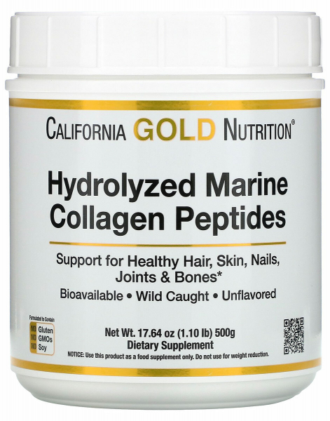 California Gold Nutrition Hydrolyzed Marine Collagen, 500 г