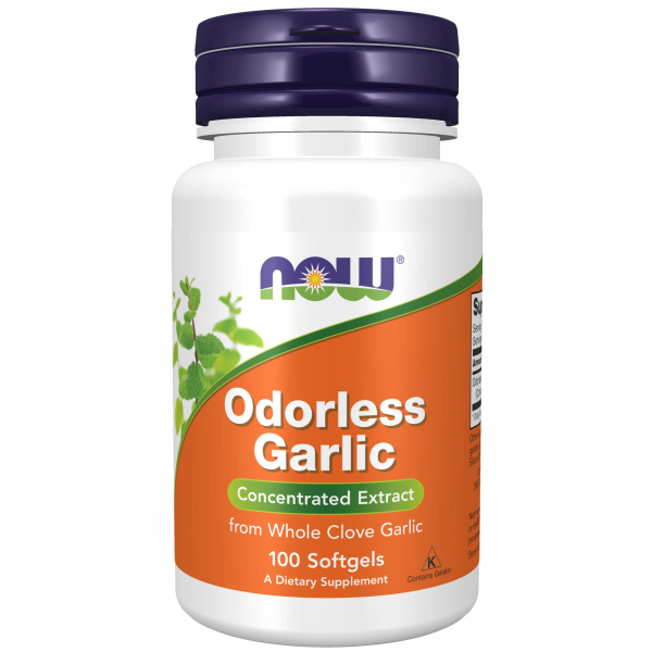 NOW Odorless Garlic Oil, 100 капс