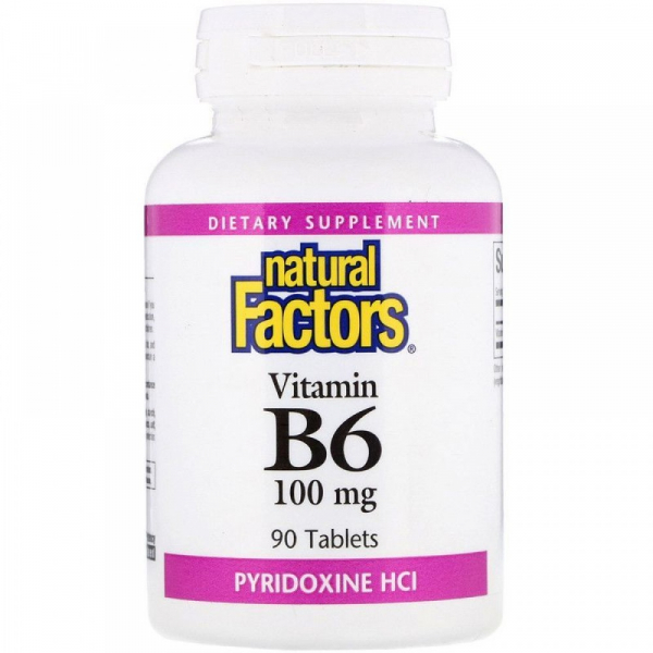 Natural Factors B-6 100 мг, 90 таб