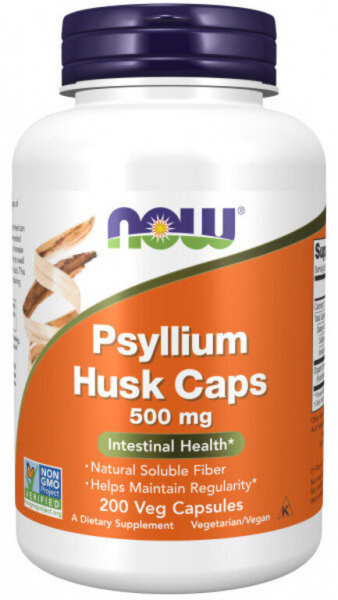 NOW Psyllium Husk 500 мг, 200 капс